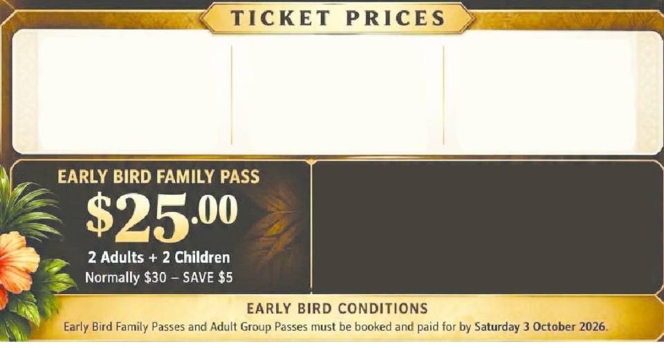 Meitaki Choice Early Bird Family Pass (2 Adults + 2 Children)