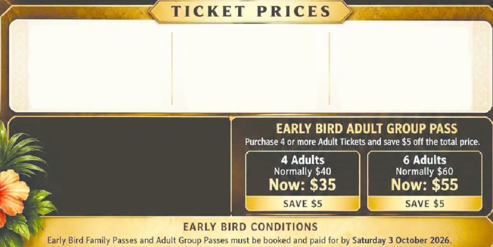 Meitaki Choice Early Bird Adult Group (6 Adults)