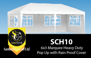 6x3 Marquee Heavy Duty Pop Up with Side Covers Rain Proof