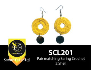 Pair matching Earring crochet 2 Shell