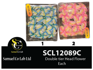 Double tier Head Flower each 12 Pieces Per Pack