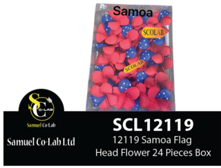 12119 Samoa Flag Head Flower 24 Pieces Per Pack