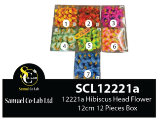 12221 Hibiscus 12cm Hair Pick 12 Pieces Per Pack