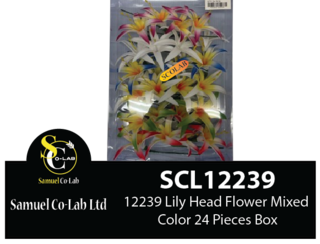 12239 Lily Head Flower Mixed Color 24 Pieces Per Pack