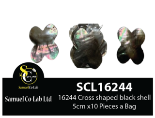 16244 Cross Shaped Parau shell 5cm x10 Pieces a Bag