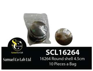 16264 Round Parau shell 4.5cm x5 Pieces a Bag