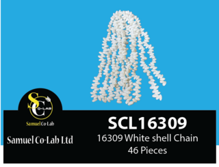 16309 White shell Chain (46 Pieces Per Chain)