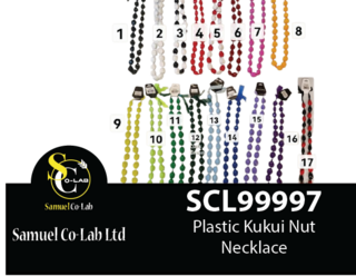 99997 Plastic Kukui Nut Necklace