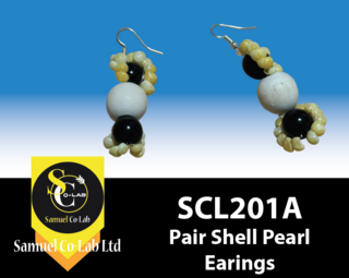 samuelcolab Pair Shell Pearl Earrings