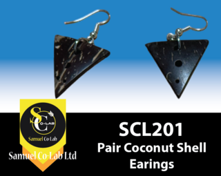 samuelcolab Pair Coconut Shell Earrings